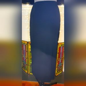 Vintage EXPRESS Black Jersey Knit Maxi Skirt, size Large